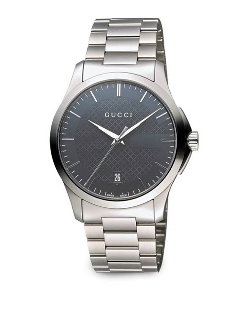 gucci timeless men's stainless steel watch|Gucci g timeless watch price.